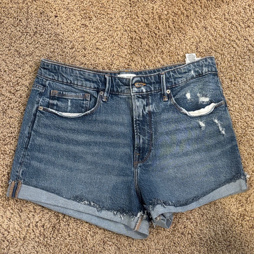 Good American denim shorts